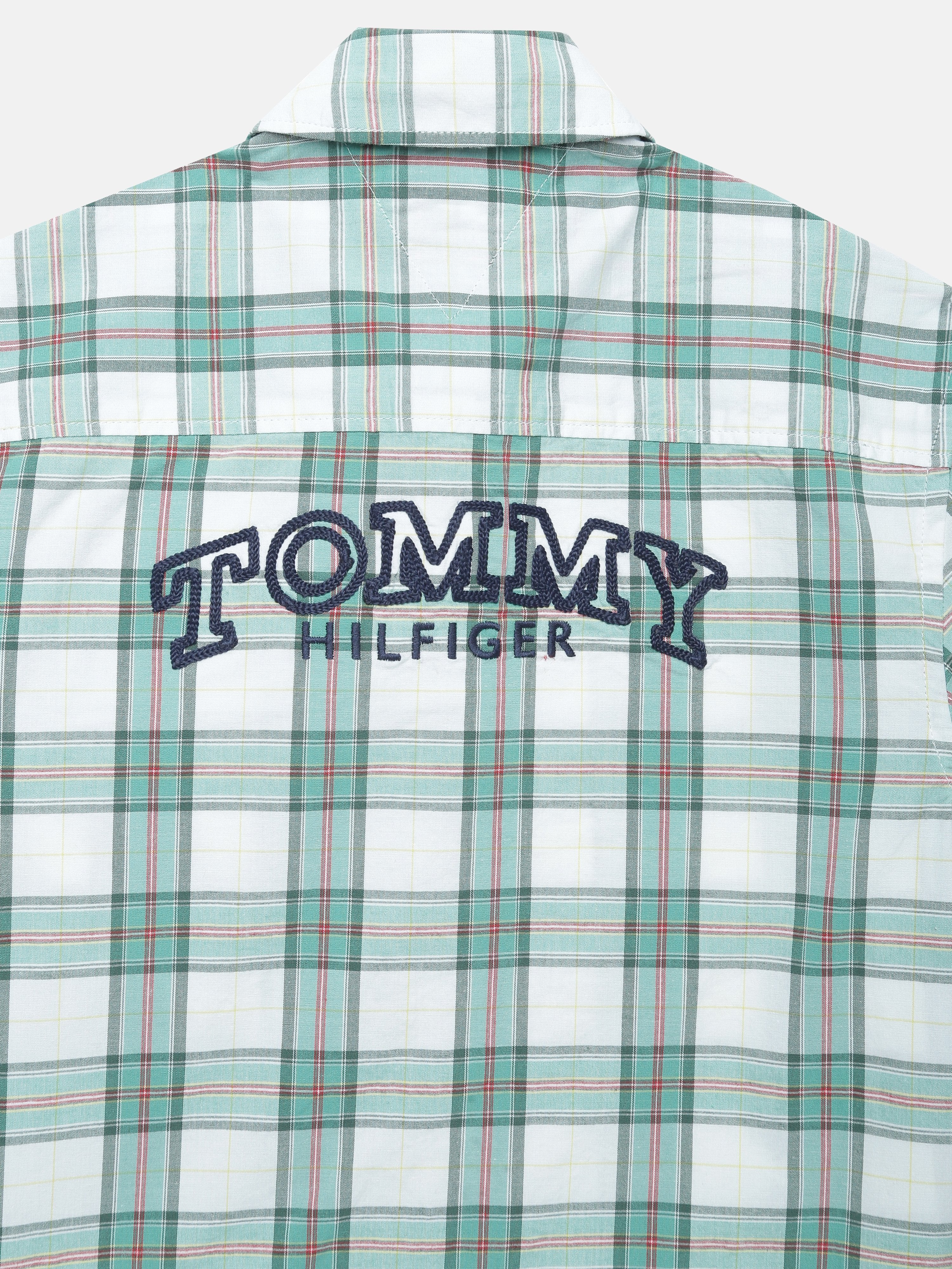 Boys Green Checked Shirt Collar Regular Fit Casual Shirt