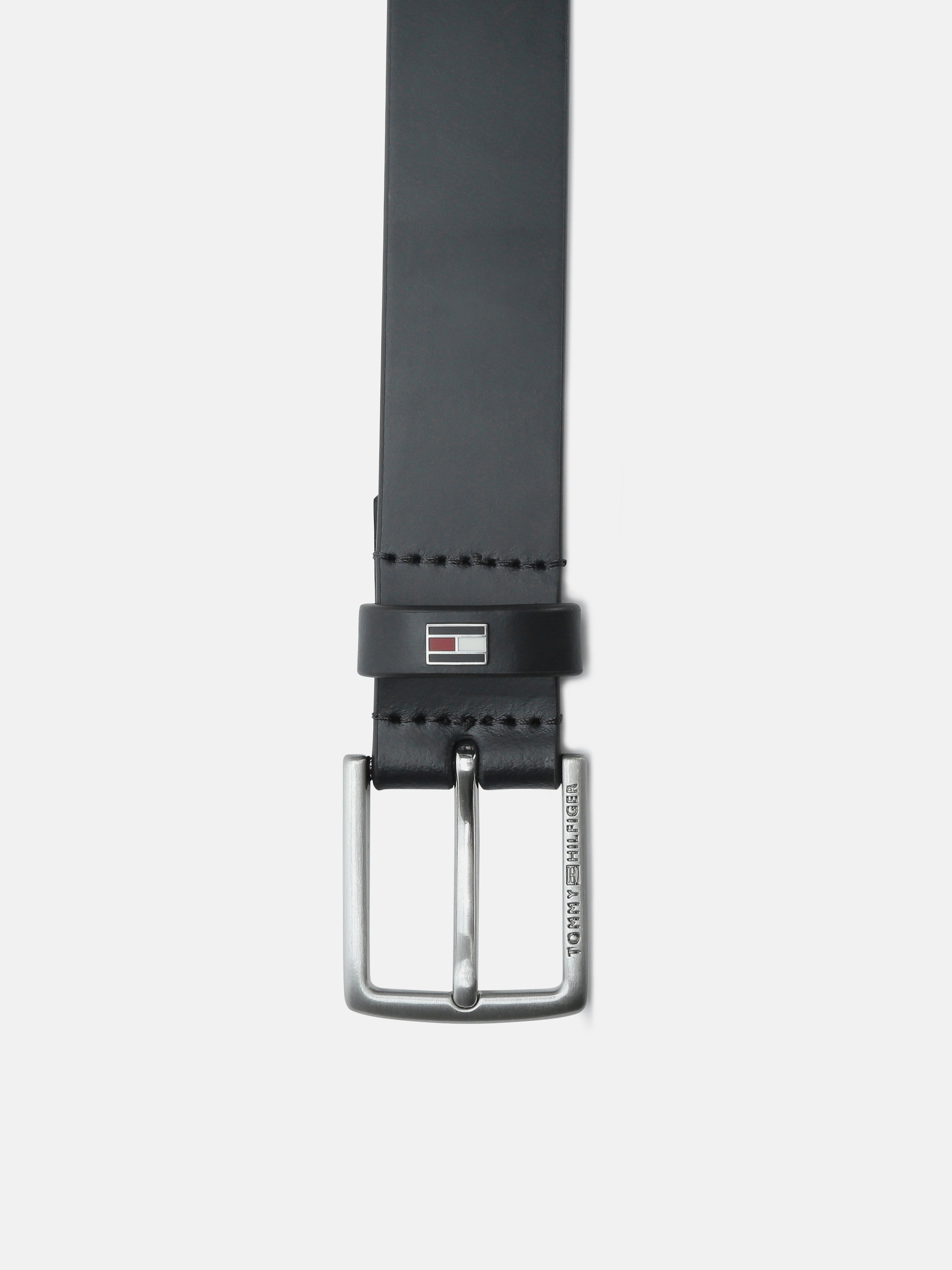 Kids Black Solid Leather Casual Belt