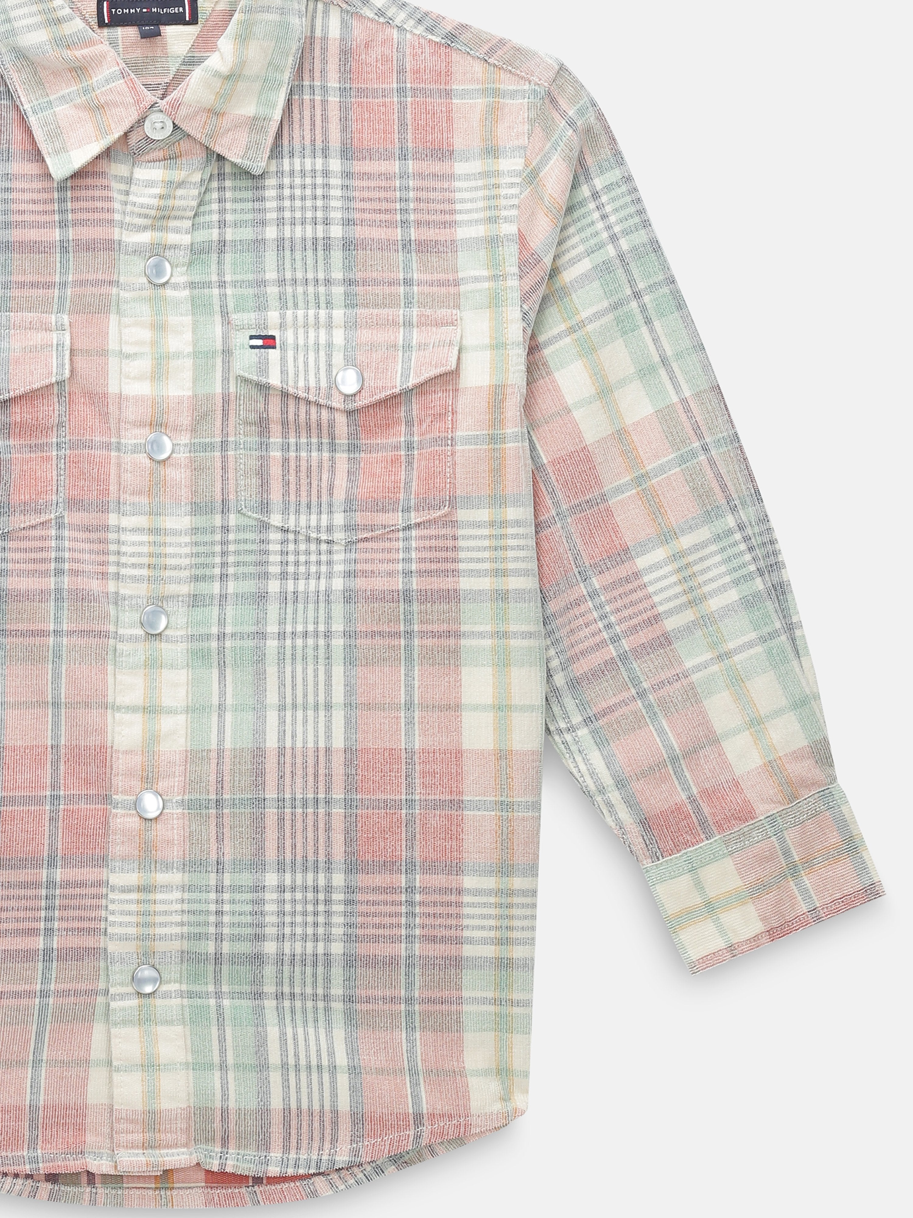 Boys Pink Checked Regular Fit Cotton Shirt