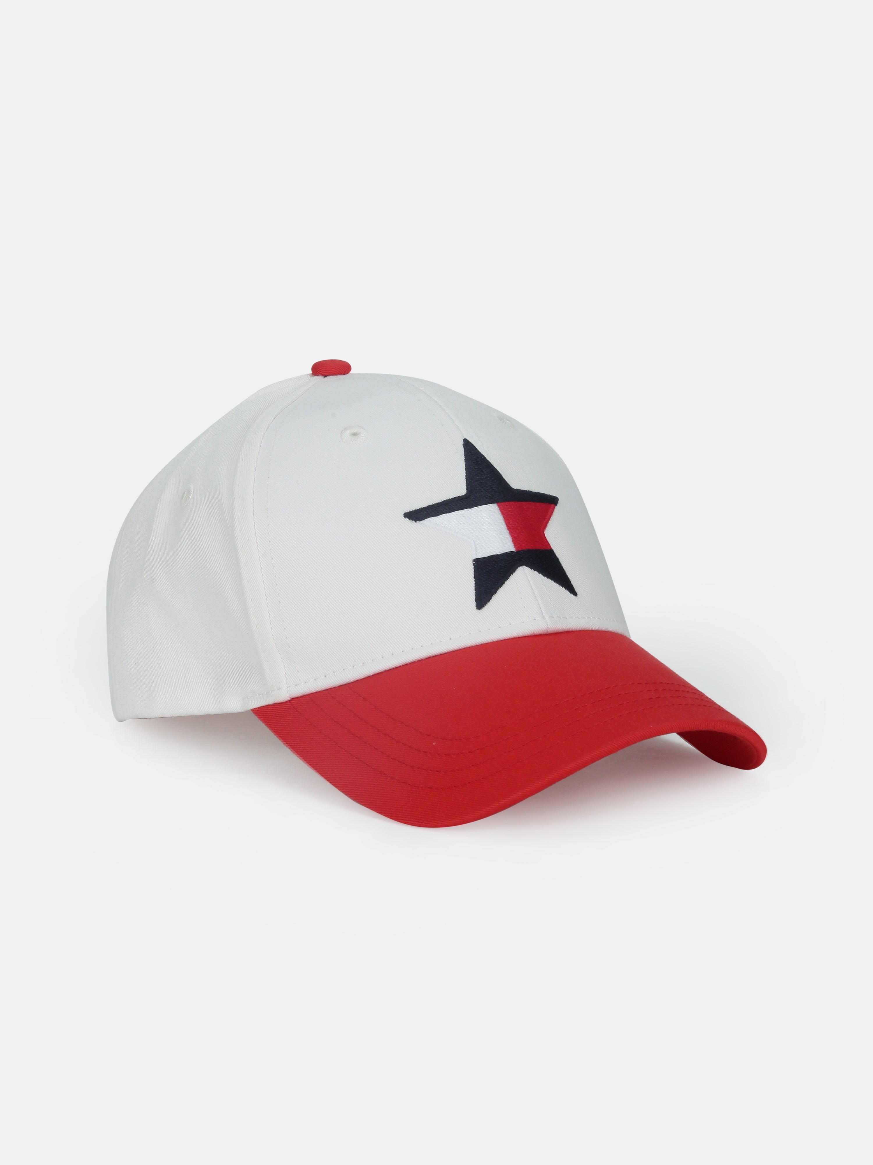 Kids White Printed Organic Cotton Casual Cap