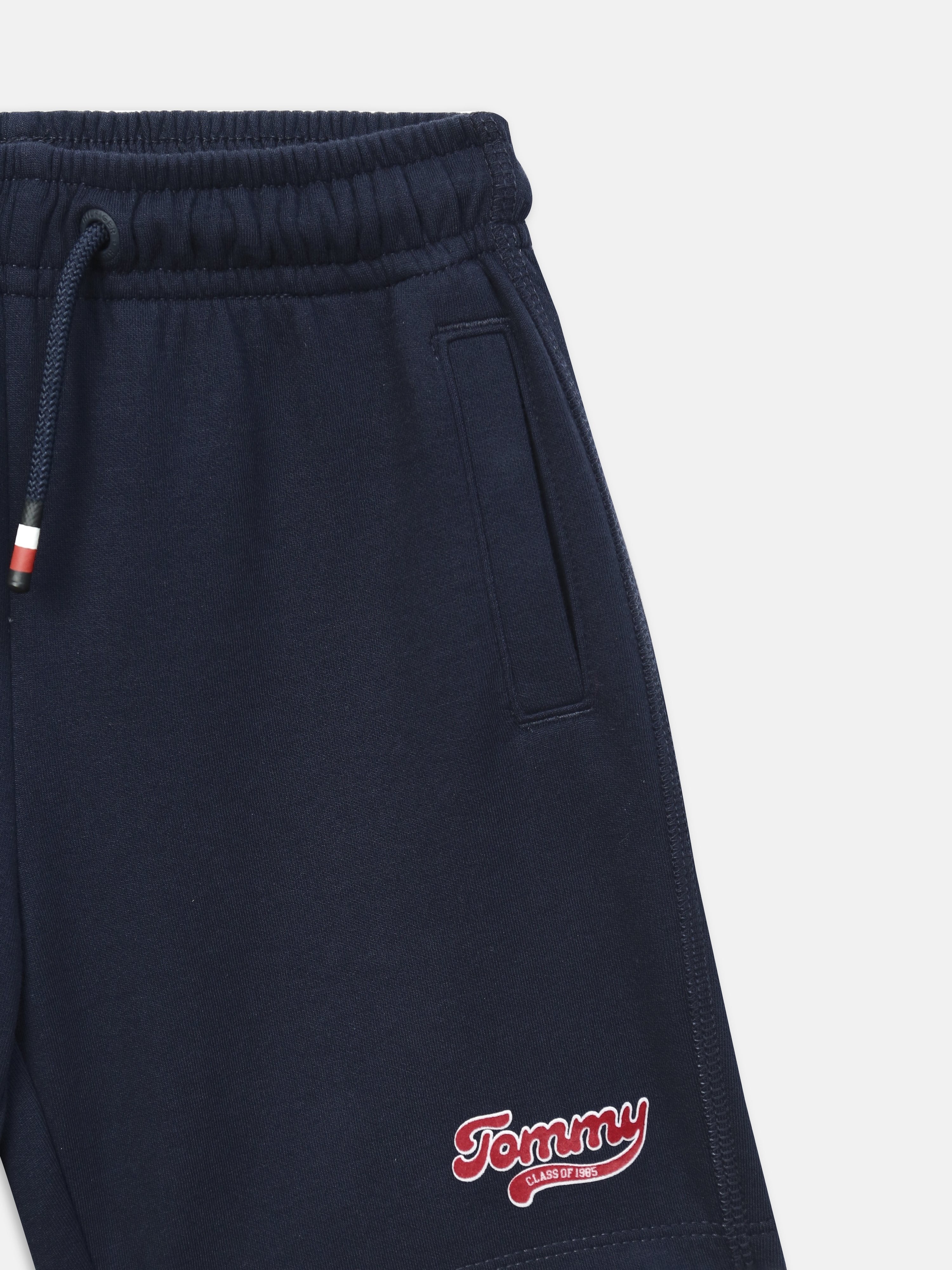 Girls Navy Logo Cotton Blend Casual Knit Bottom