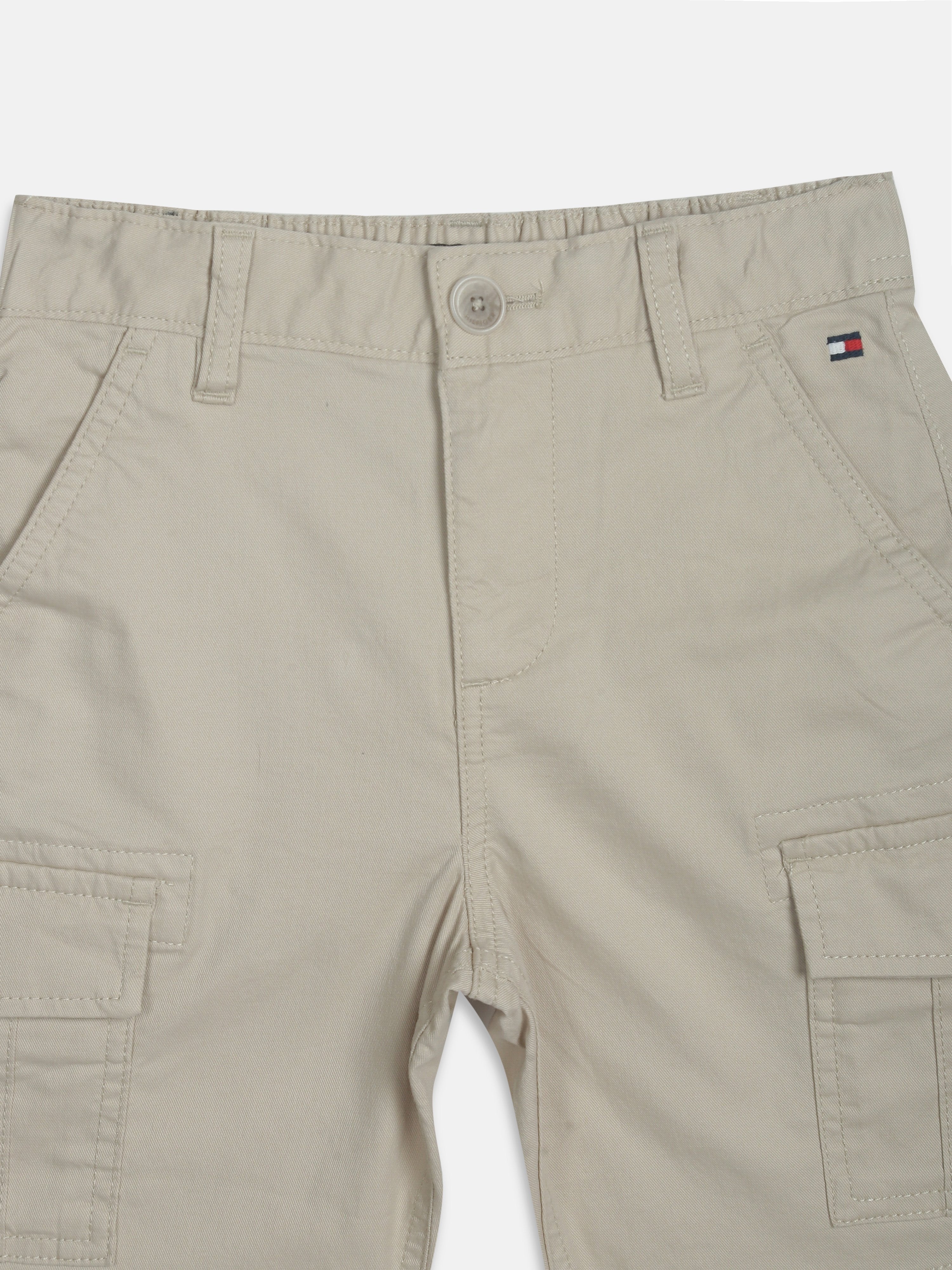 Boys Grey Solid Relaxed Fit Casual Non-Denim Pants
