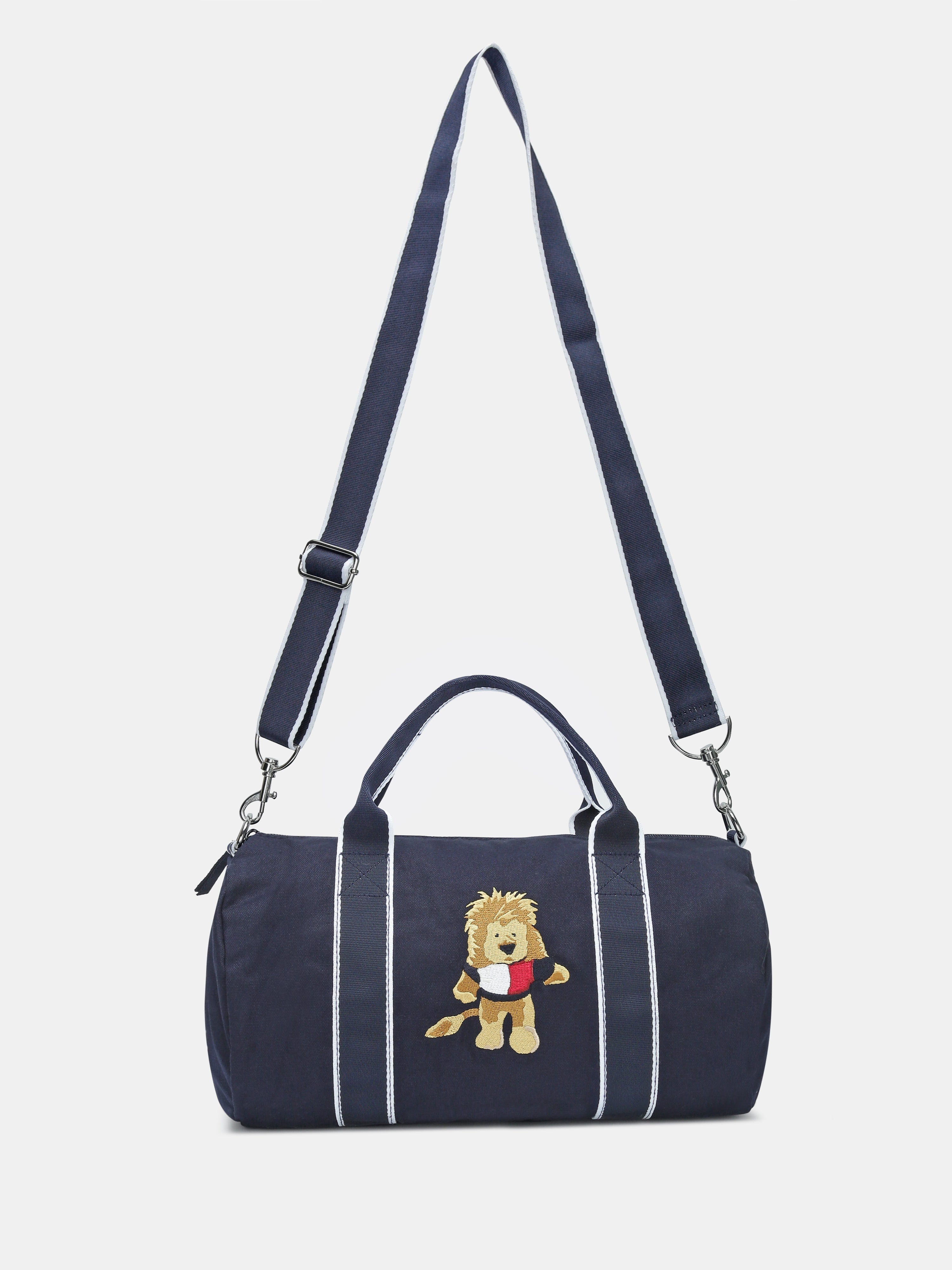 Kids Blue Casual Embroidered Polyester Carry Bag
