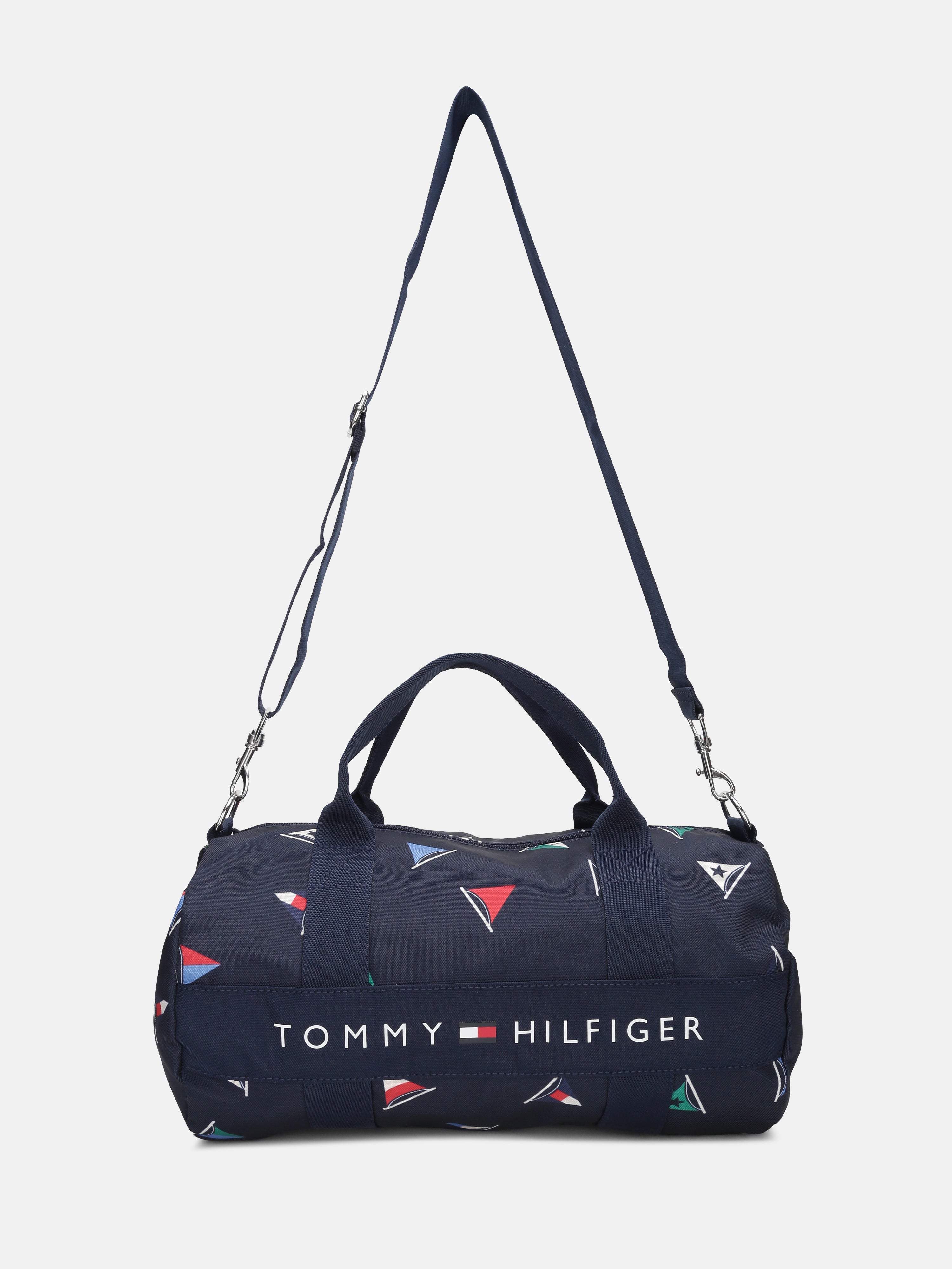 Kids Navy Printed Polyester Casual Zip Bag