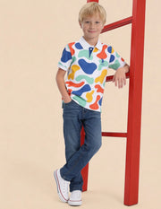 Boys Light Brown Cotton Casual T-Shirt