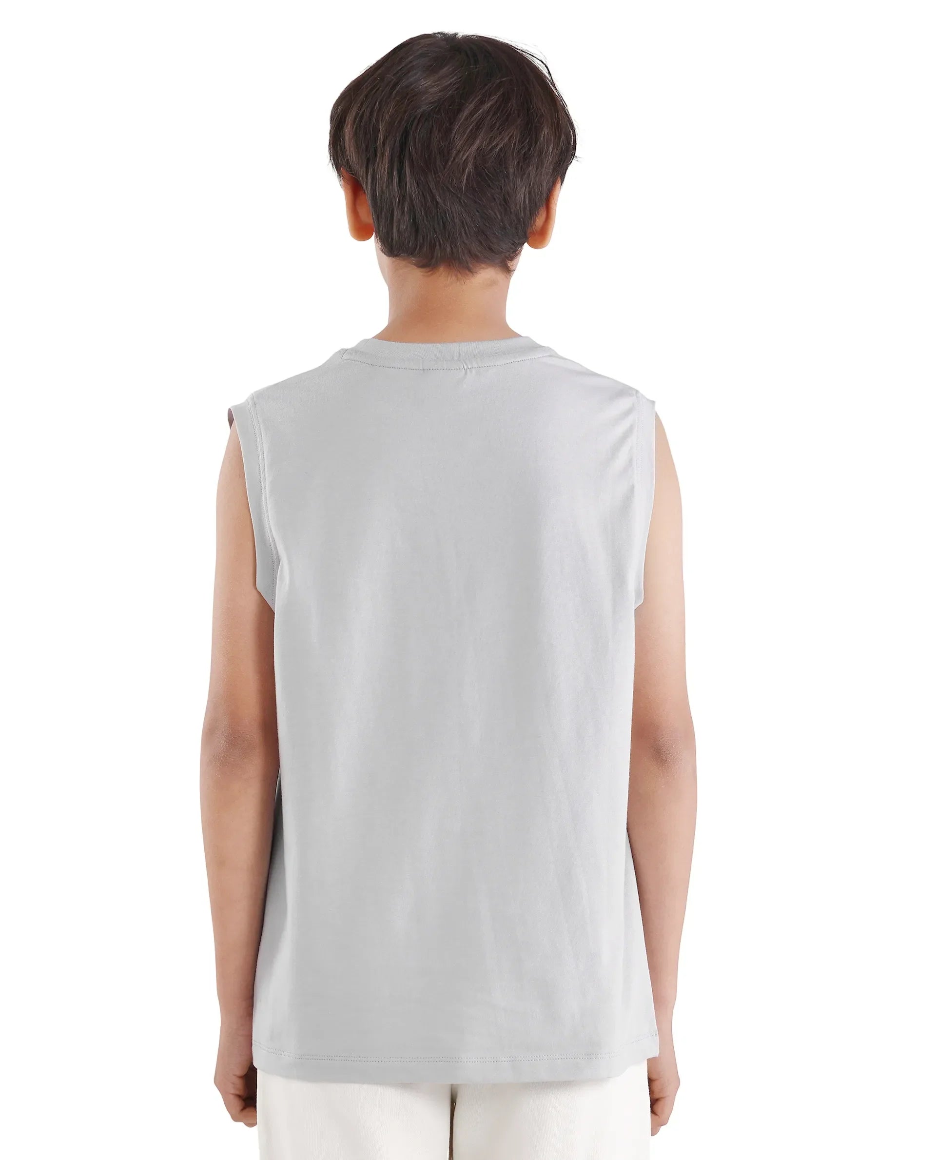 Rare Ones Boys Grey Regular Fit Cotton Lycra T-Shirt