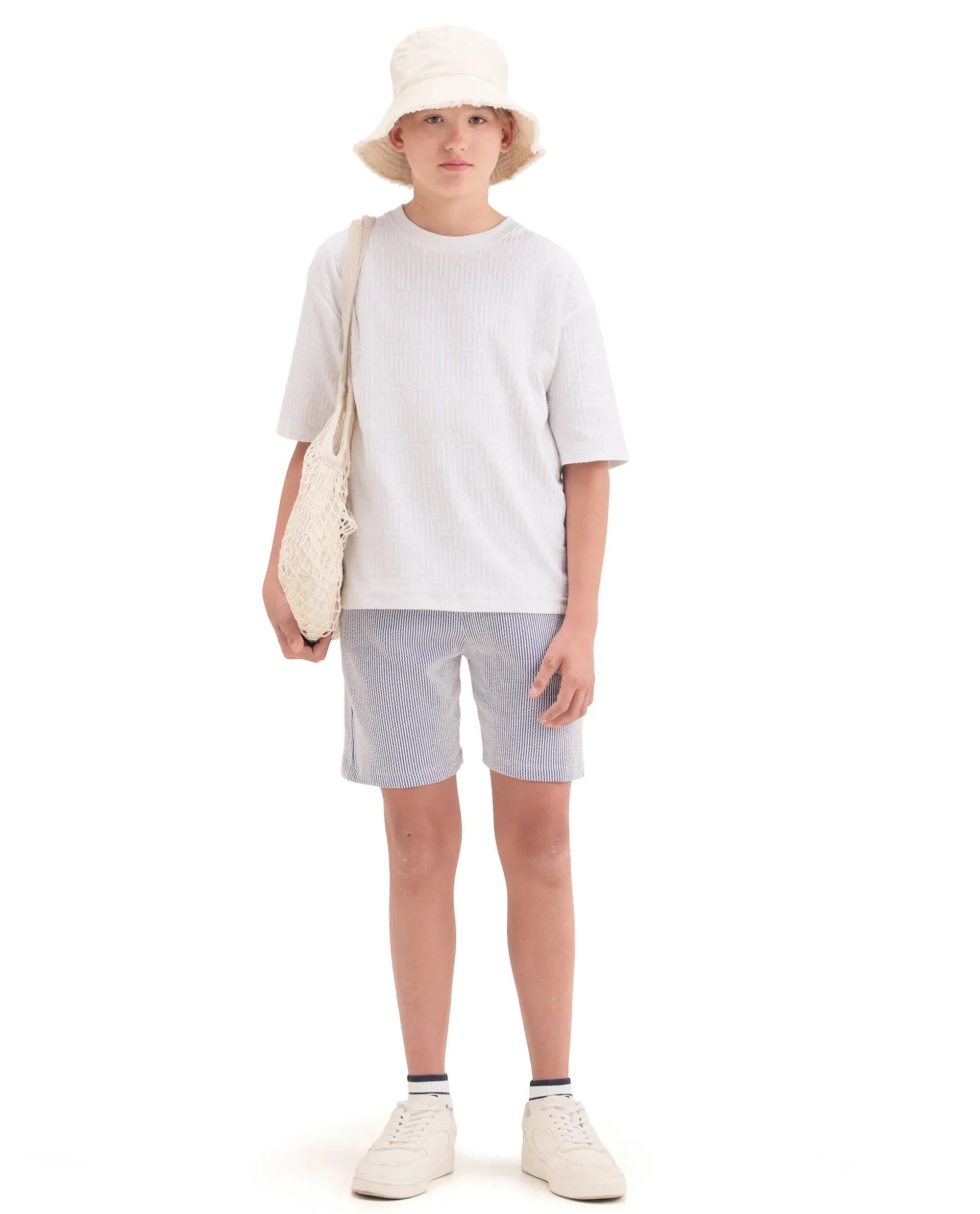Rare Ones Boys Light Blue Drawstring Regular Fit Shorts