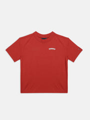 Boys Red Logo Cotton T-Shirt