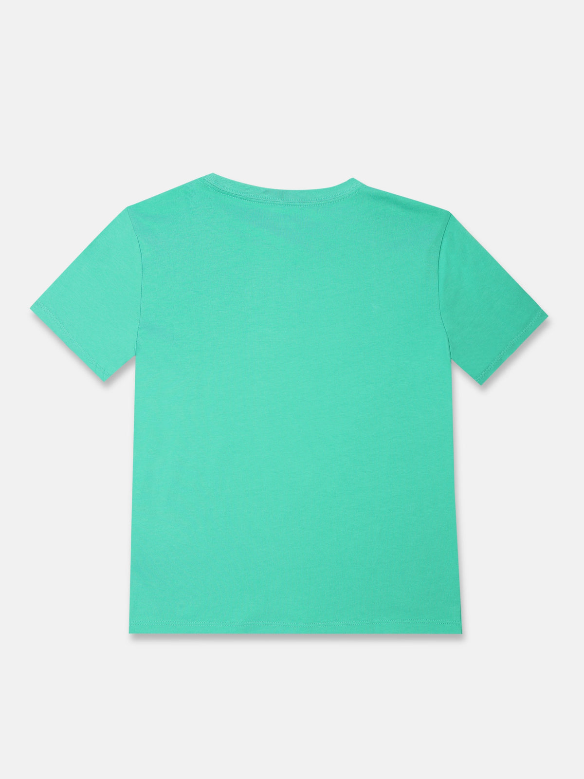 Boys Logo Regular Fit Cotton T-Shirt Aloha Green