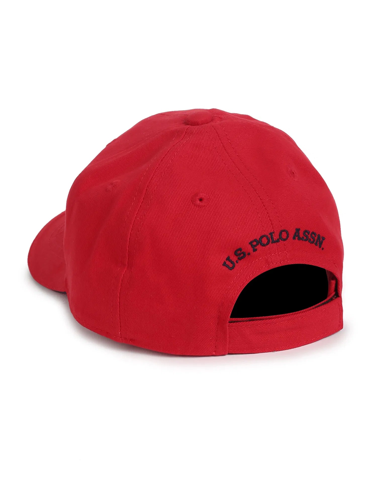 Boys Red Cotton Solid Logo Casual Cap
