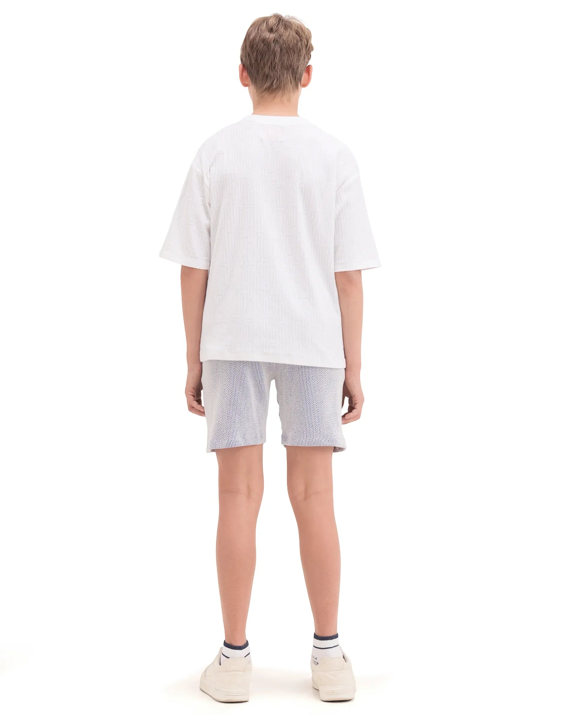 Rare Ones Boys Light Blue Drawstring Regular Fit Shorts