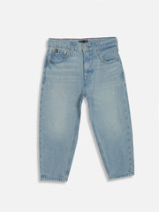 Boys Blue Relaxed Fit Mid Rise Jeans
