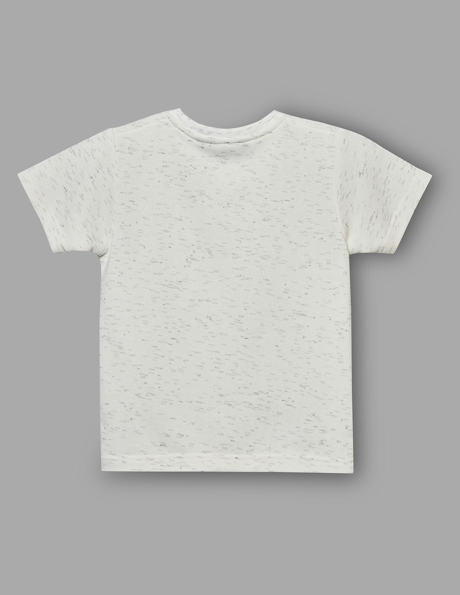 Boys Ecru Cotton Stretch Crew Neck T-Shirt