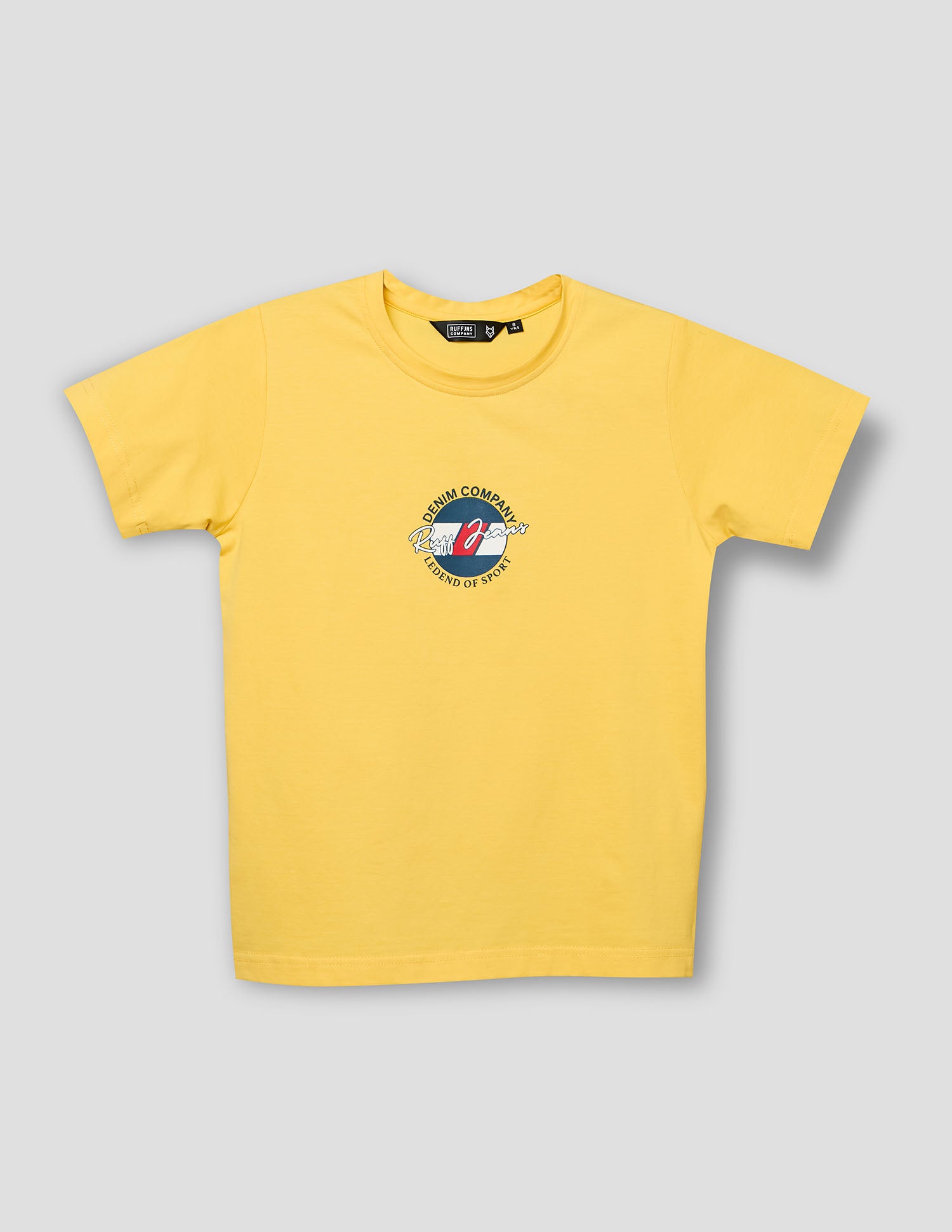Boys Lemon Cotton Stretch Crew Neck T-Shirt