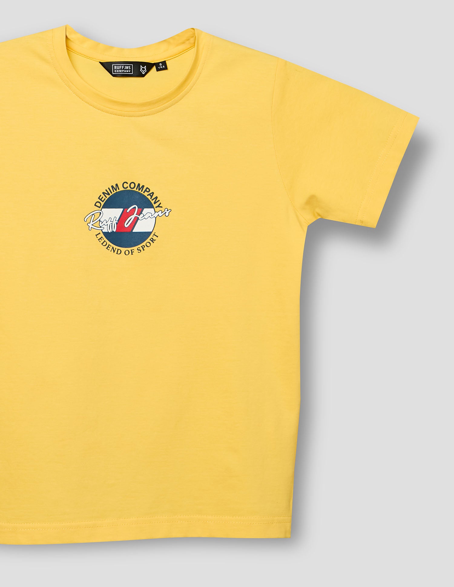Boys Lemon Cotton Stretch Crew Neck T-Shirt