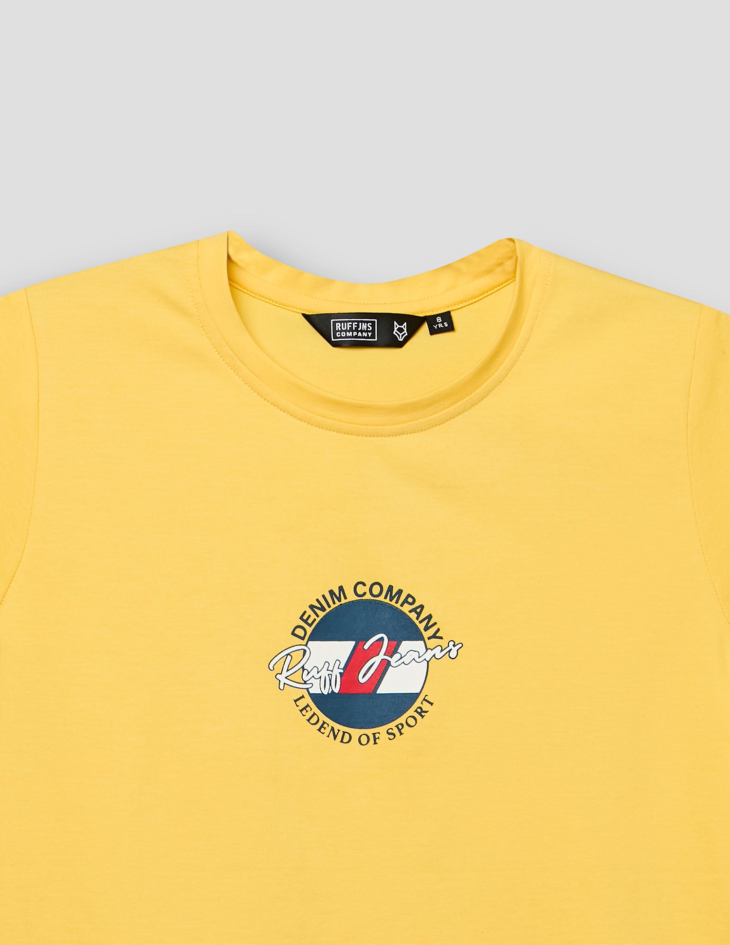 Boys Lemon Cotton Stretch Crew Neck T-Shirt