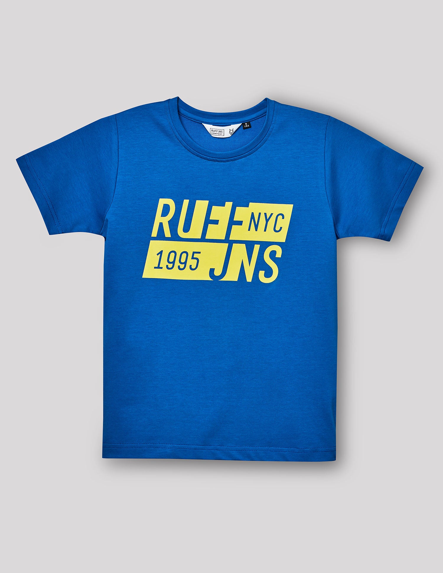 Boys Royal Blue Cotton Stretch Graphic Crew Neck T-Shirt