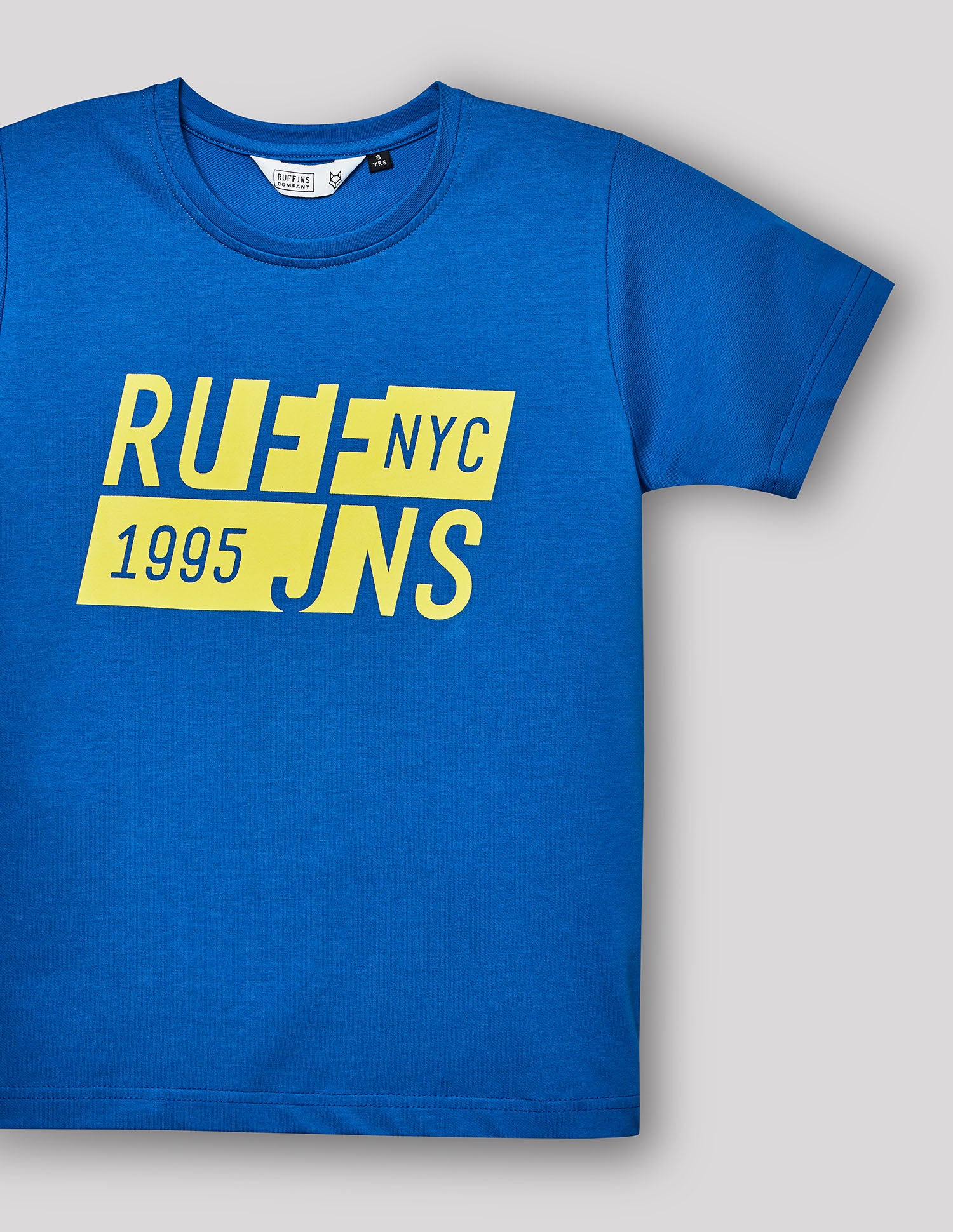 Boys Royal Blue Cotton Stretch Graphic Crew Neck T-Shirt