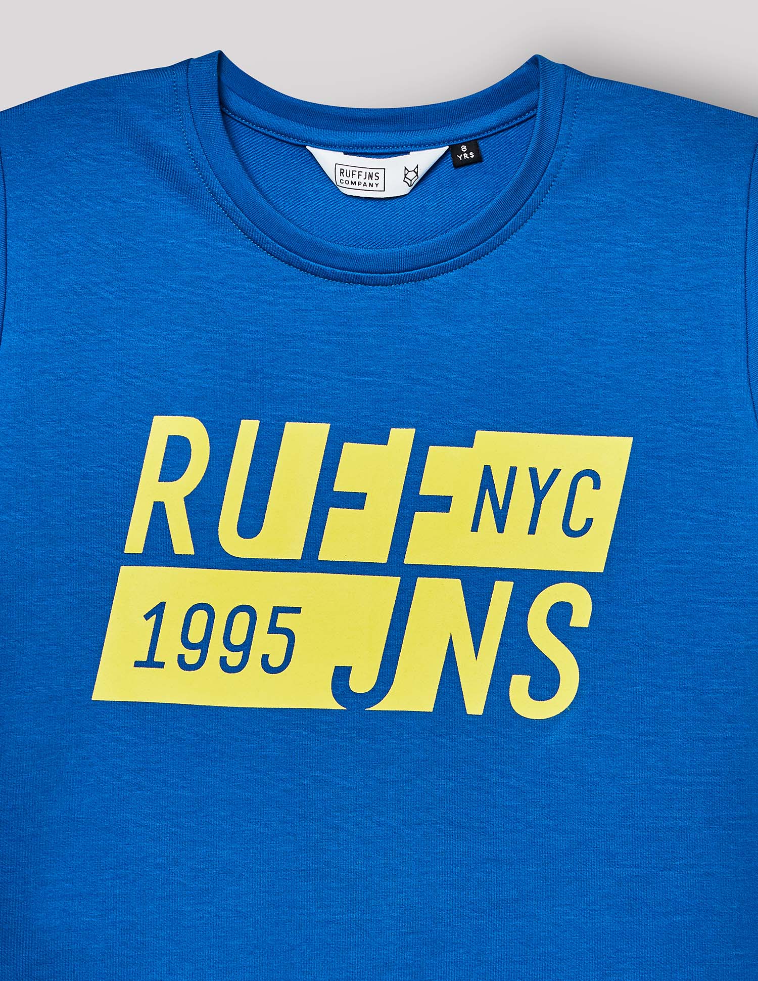 Boys Royal Blue Cotton Stretch Graphic Crew Neck T-Shirt