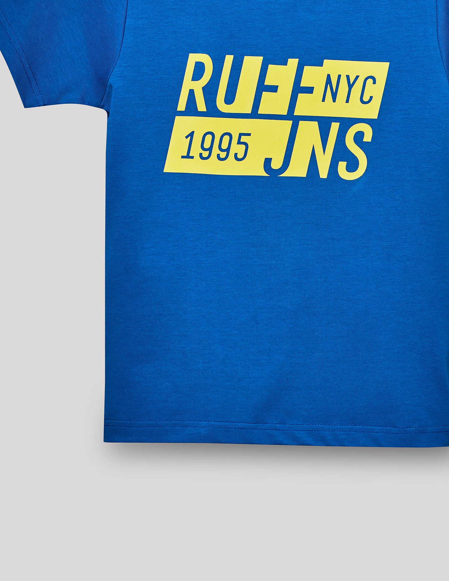 Boys Royal Blue Cotton Stretch Graphic Crew Neck T-Shirt