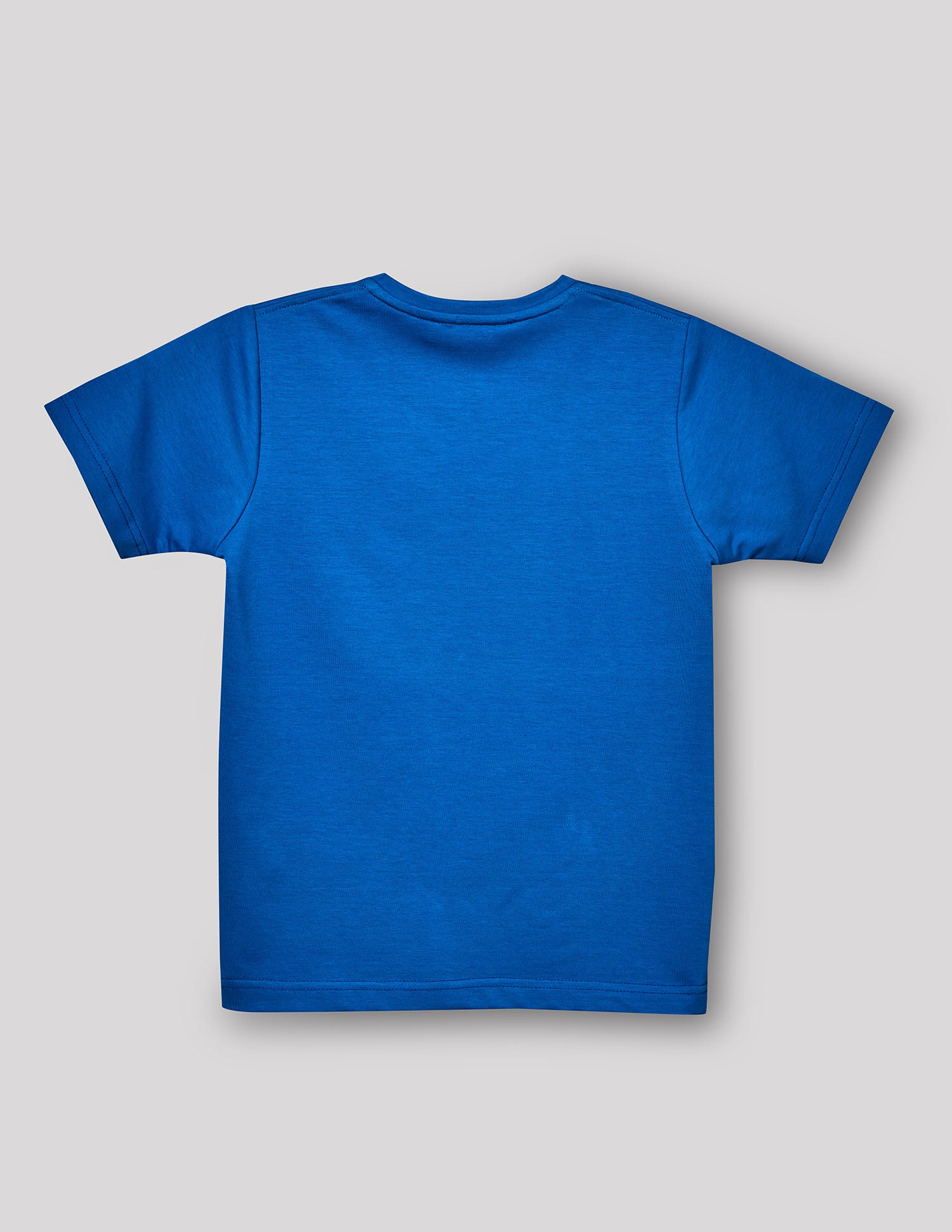 Boys Royal Blue Cotton Stretch Graphic Crew Neck T-Shirt