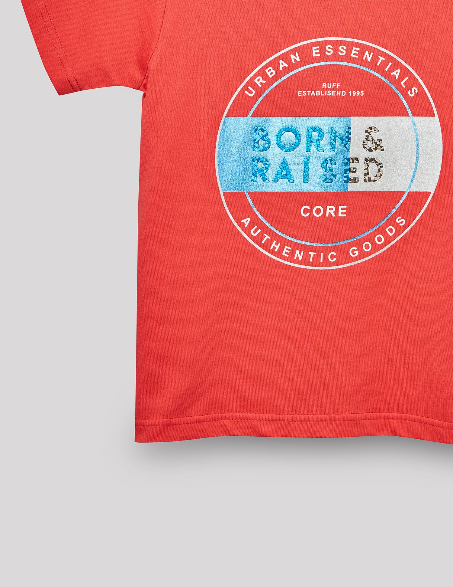 Boys Carrot Orange Cotton Stretch Crew Neck T-Shirt