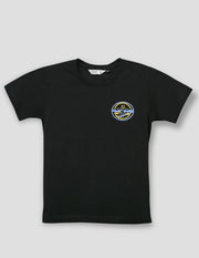 Boys Black Cotton Stretch Crew Neck Fashion T-Shirt