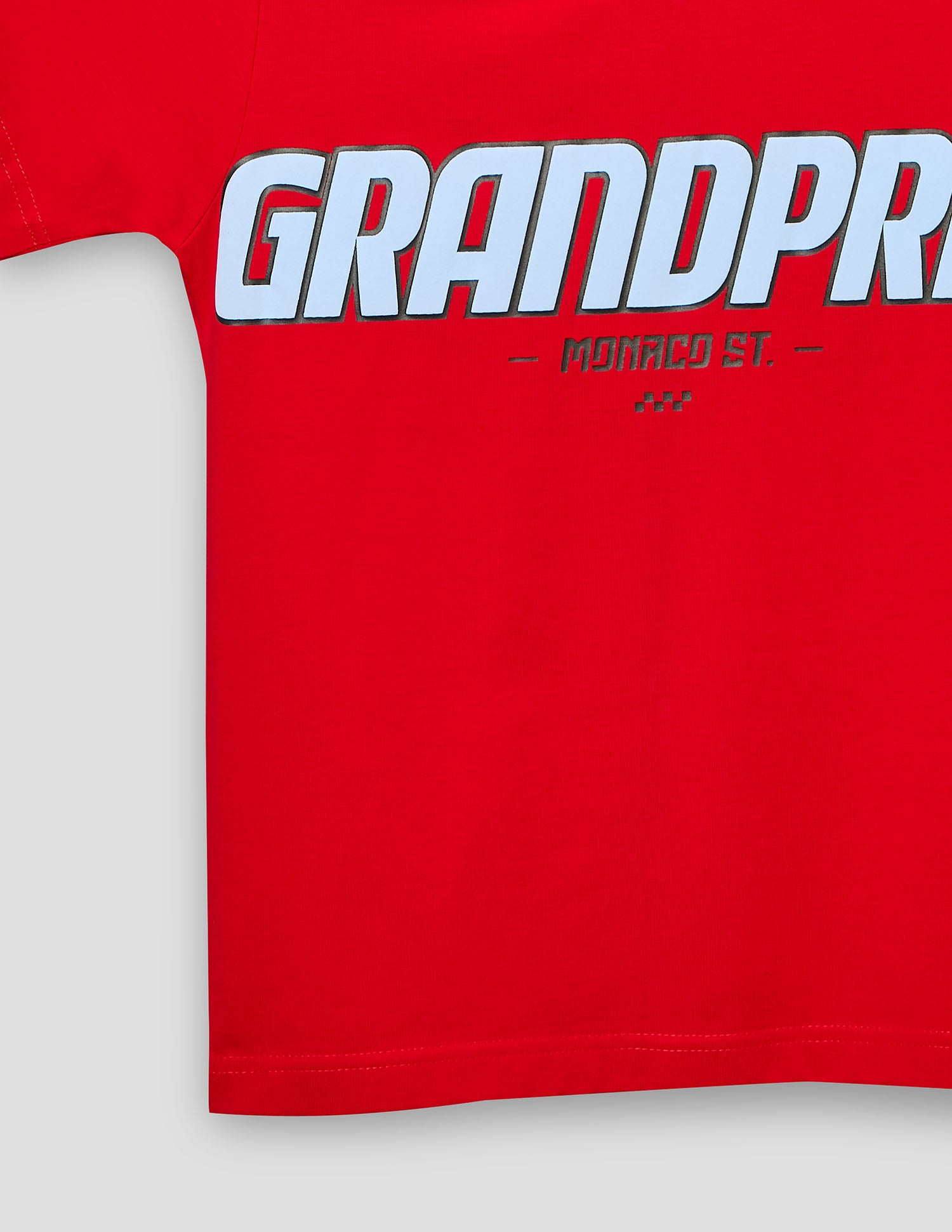 Boys Red Cotton Stretch Crew Neck Fashion T-Shirt