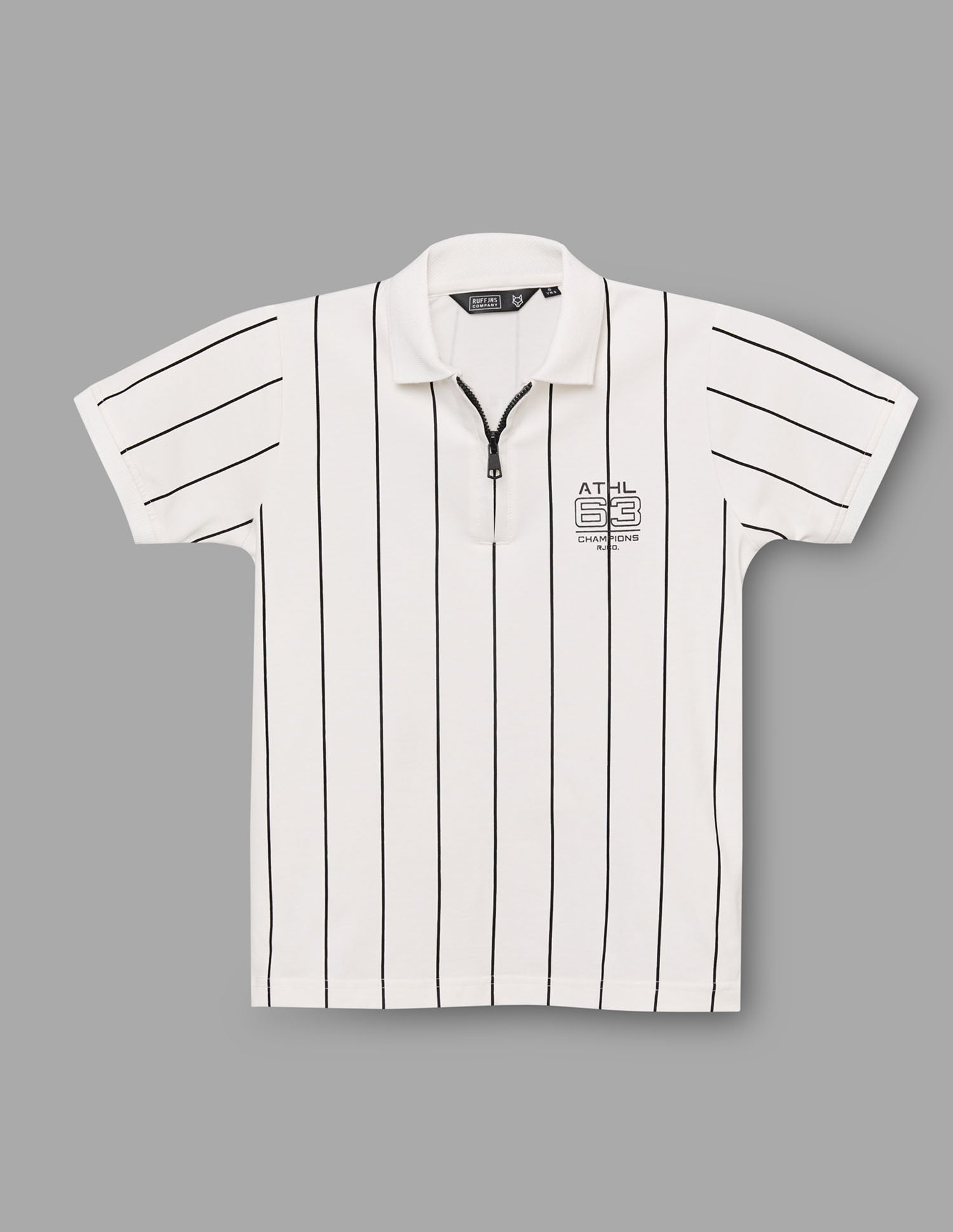 Boys White Cotton Stretch Polo T-Shirt – Half Sleeve
