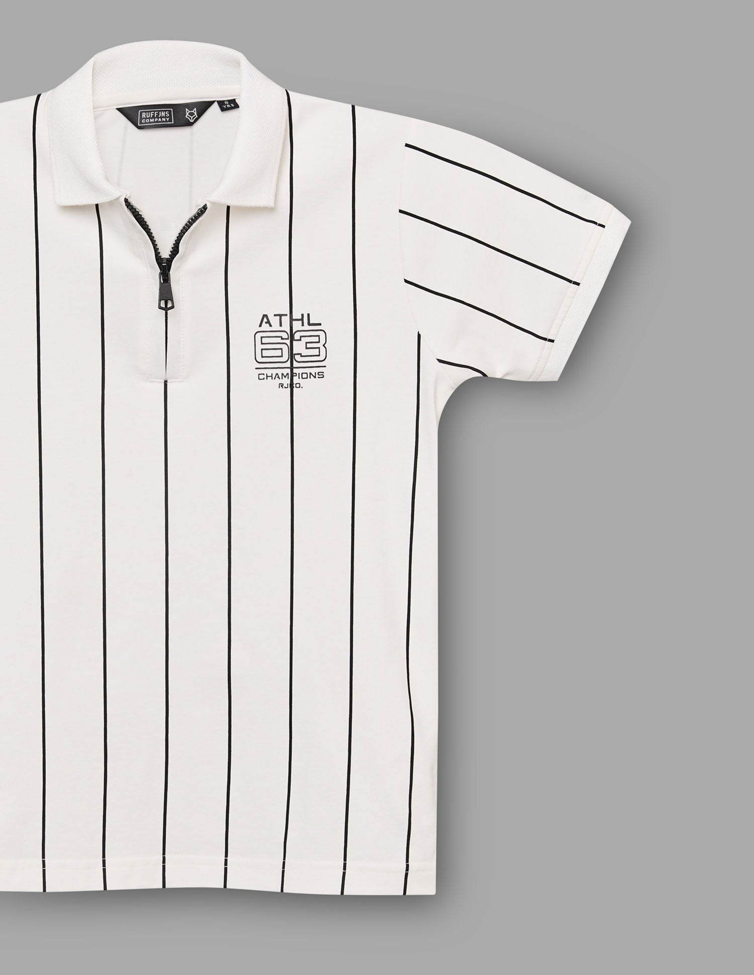 Boys White Cotton Stretch Polo T-Shirt – Half Sleeve