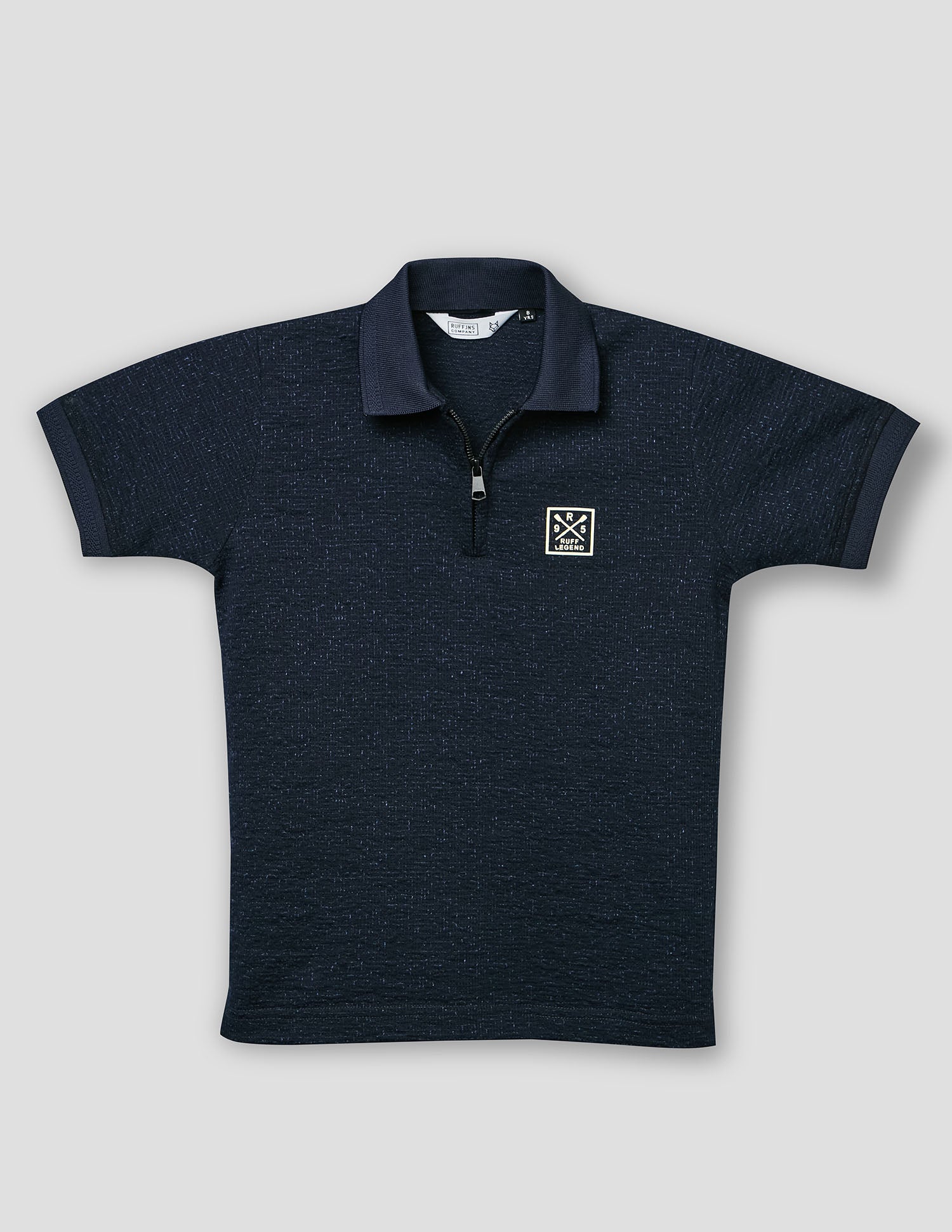Boys Indigo Cotton Blend Polo T-Shirt – Half Sleeve