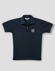 Boys Indigo Cotton Blend Polo T-Shirt – Half Sleeve
