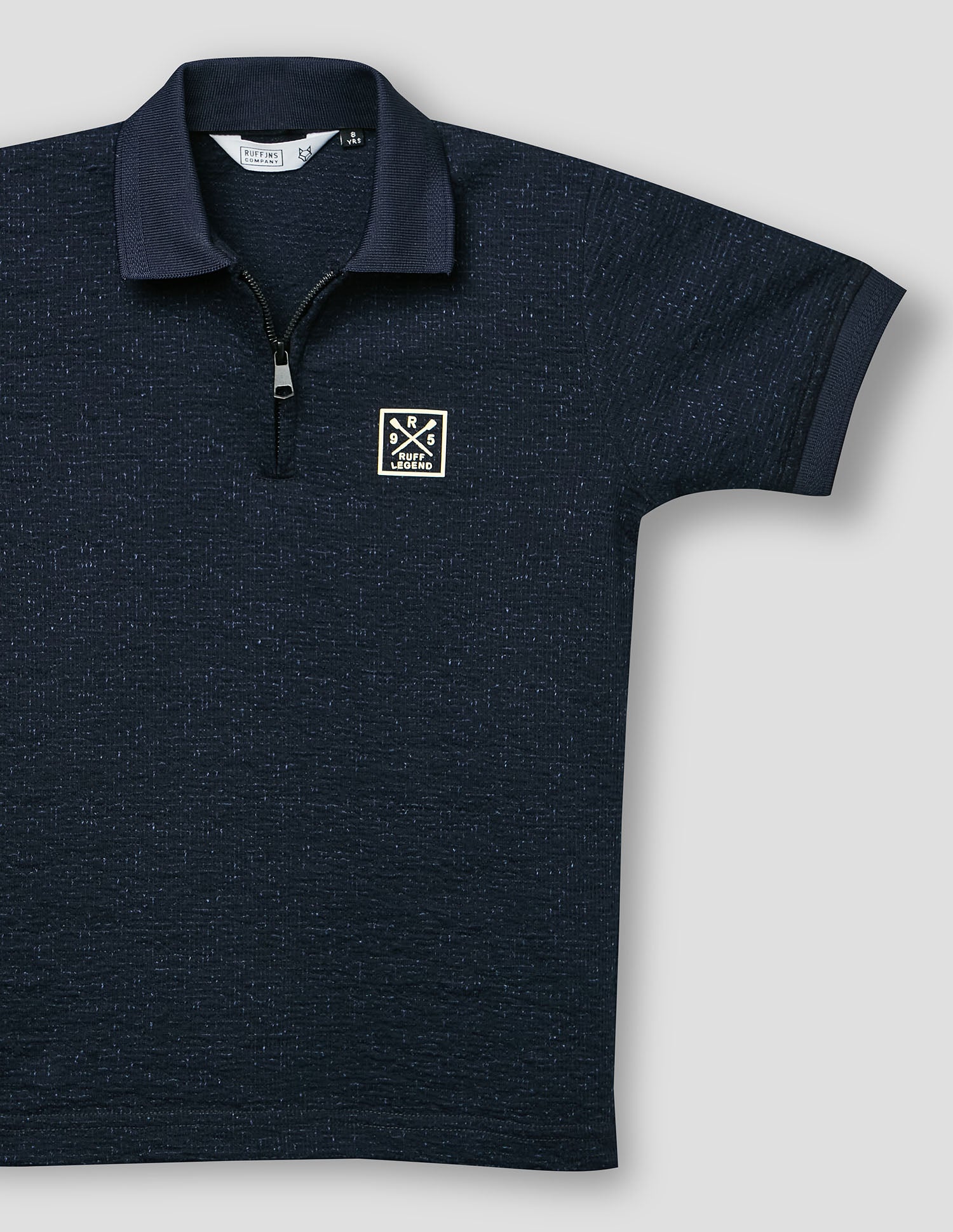 Boys Indigo Cotton Blend Polo T-Shirt – Half Sleeve