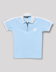 Boys Sky Cotton Blend Polo T-Shirt – Half Sleeve