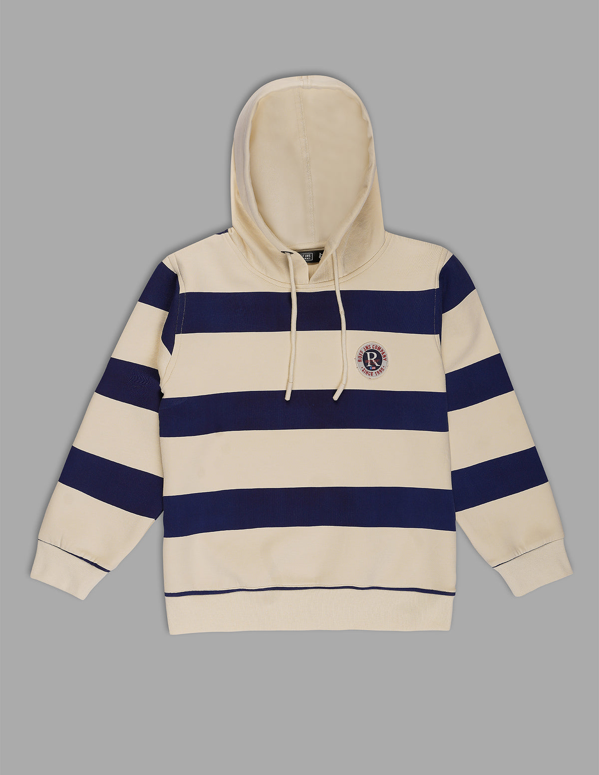 Boys Navy Cotton Blend Hooded T-Shirt