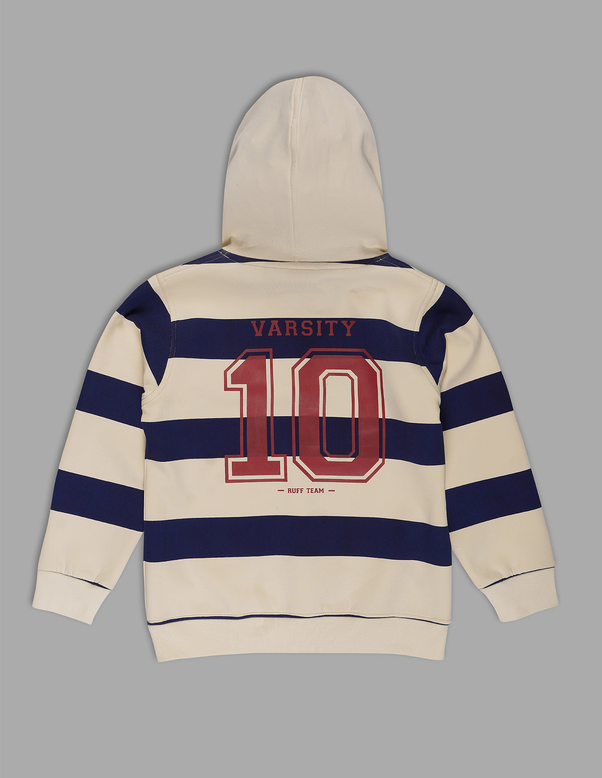 Boys Navy Cotton Blend Hooded T-Shirt