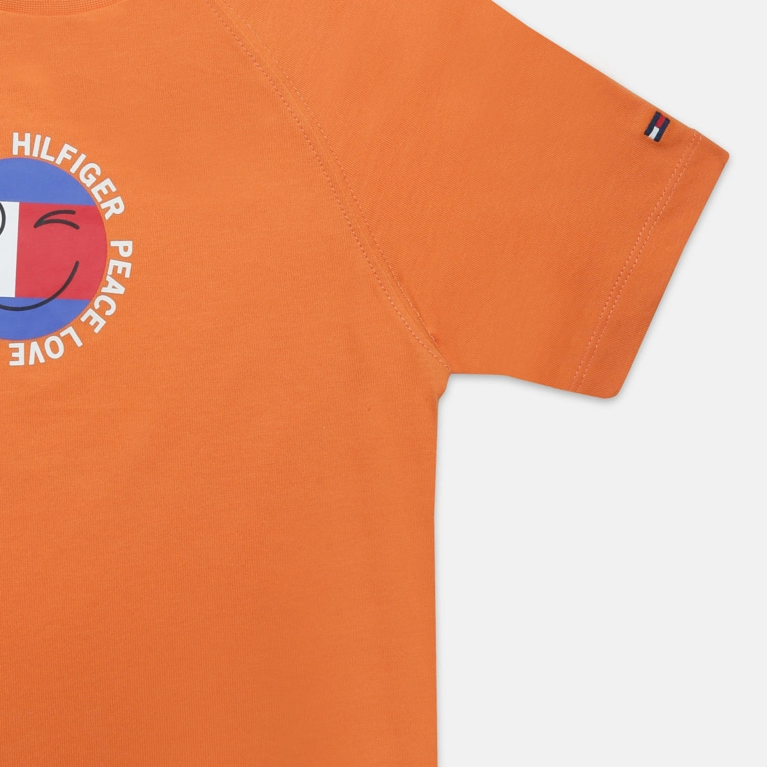 Boys Lush Orange Graphic Cotton Regular Fit T-Shirt