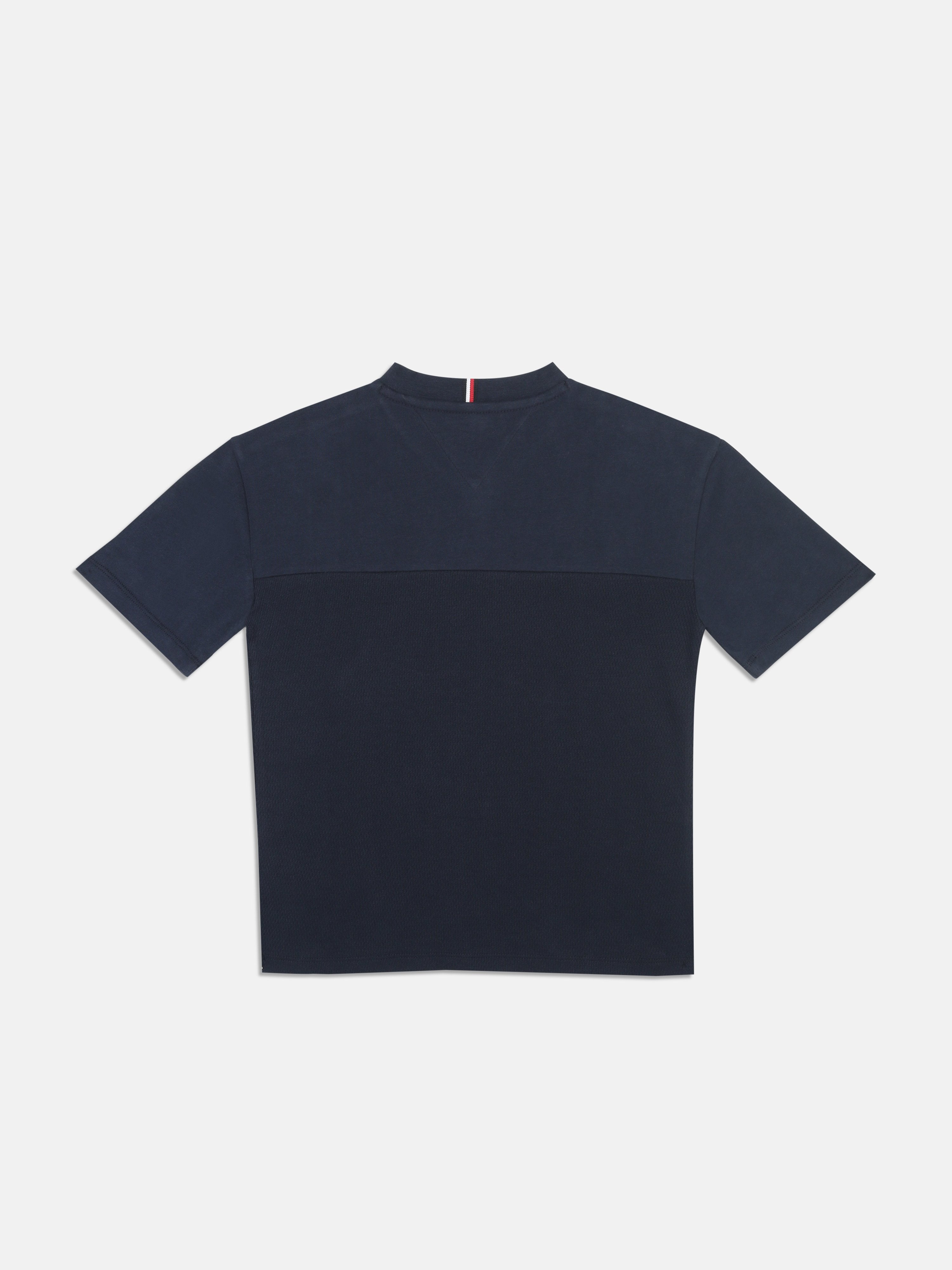 Boys Navy Logo Cotton T Shirt