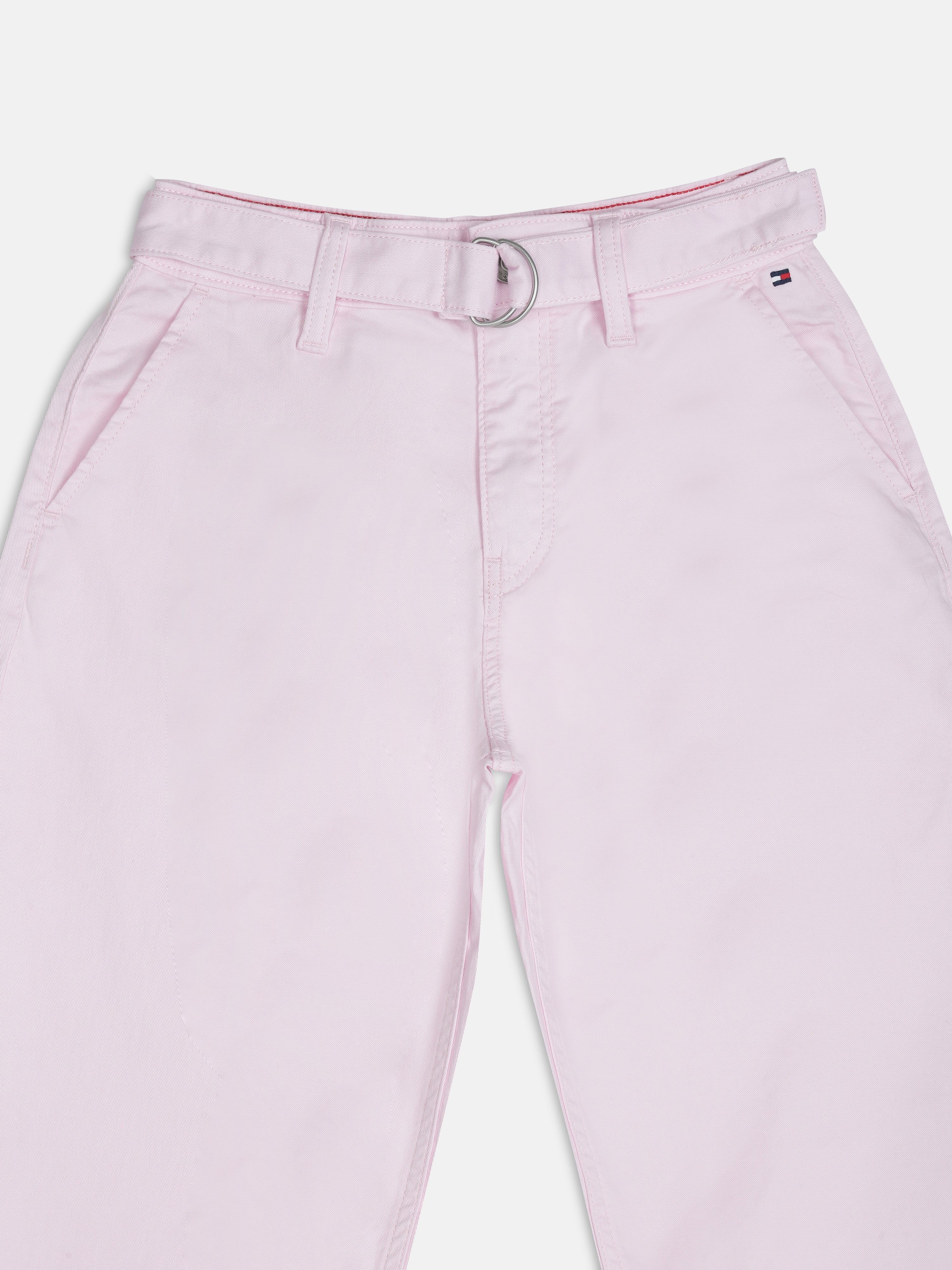 Girls Pink Straight Fit Non-Denim Pants