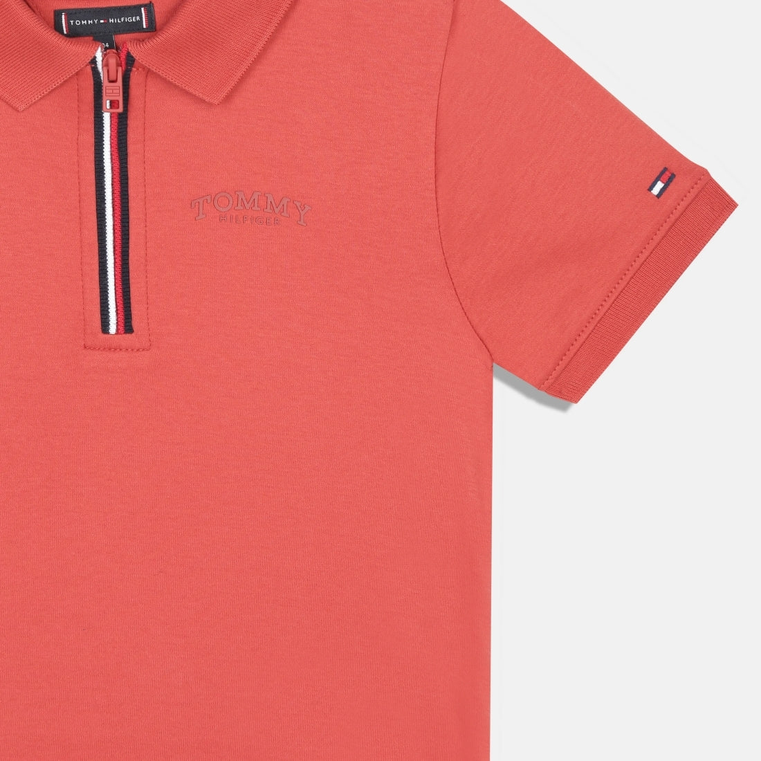 Boys Terracotta Red Cotton Polo T-Shirt Regular Fit