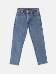Boys Blue Mid Wash Straight Fit Jeans
