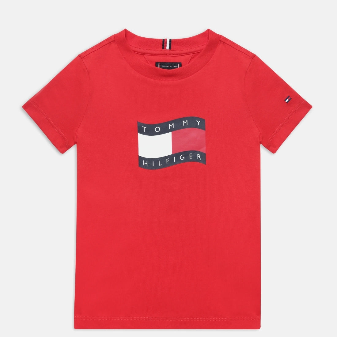 Boys Rapid Red Logo Cotton Regular Fit T-Shirt
