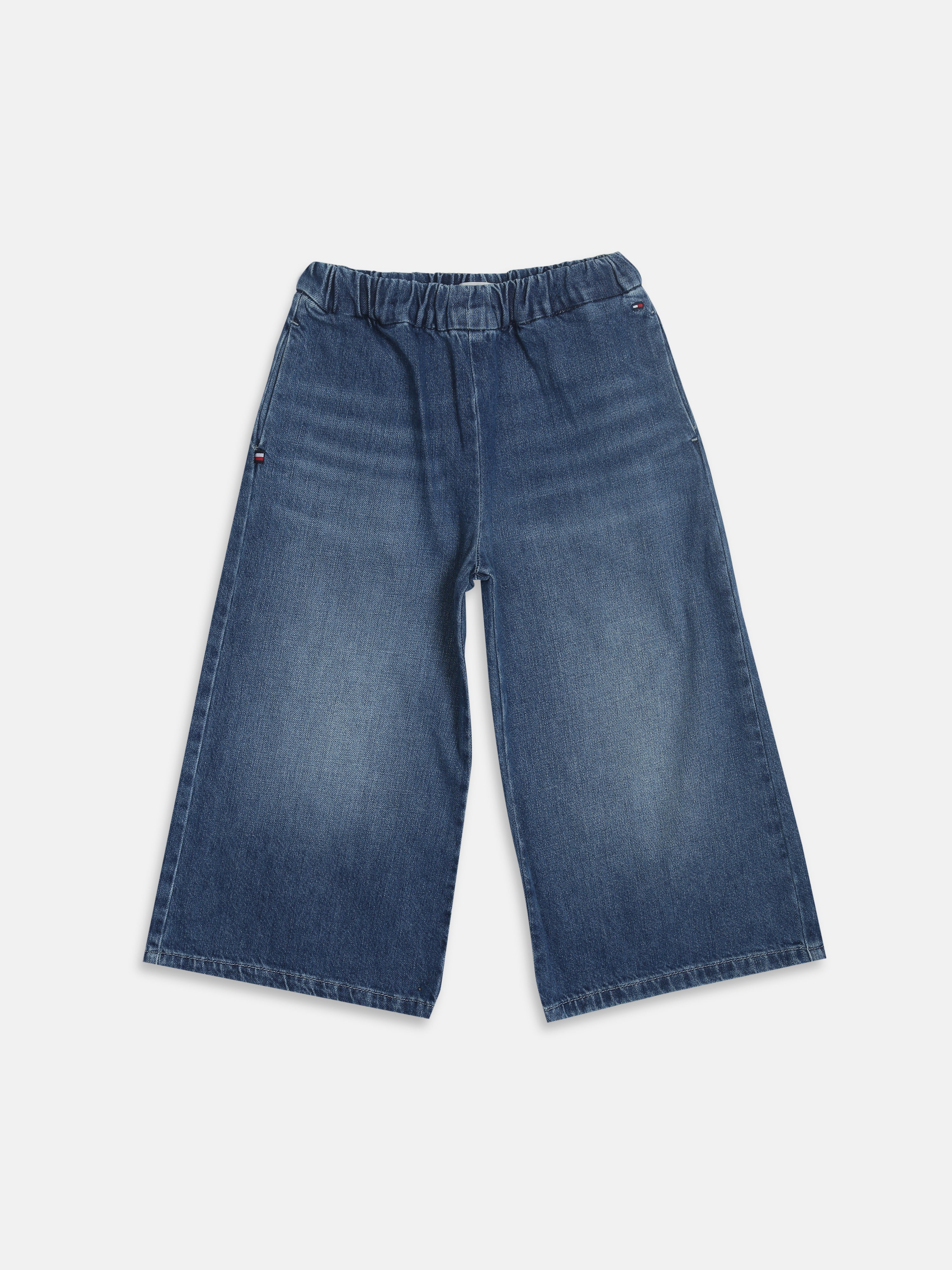 Girls Loose Fit Recycled Cotton Denim Casual Pants