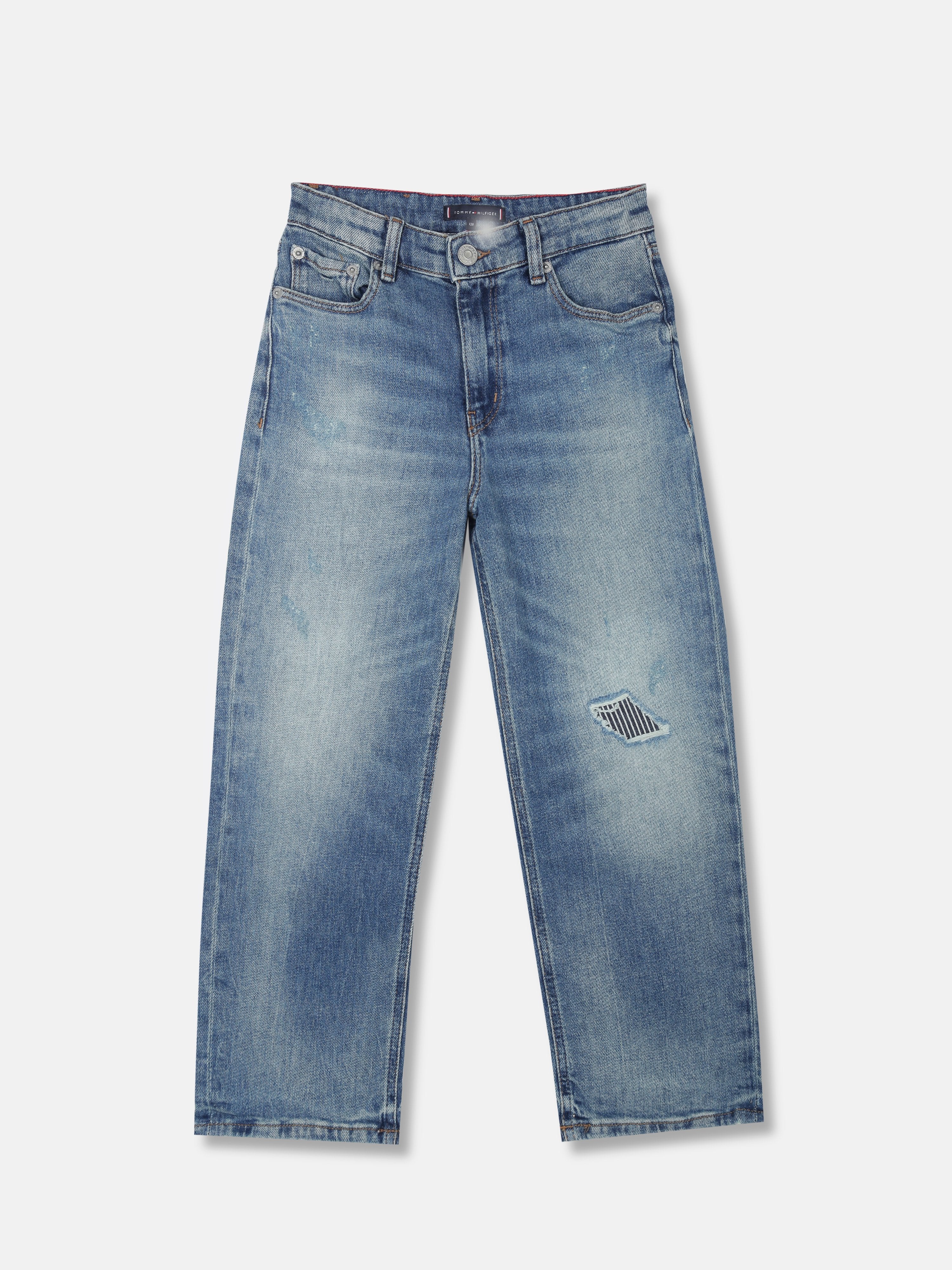 Boys Blue Loose Fit Mid Rise Denim Jeans