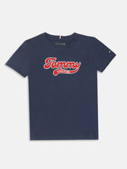 Boys Navy Everyday Logo Cotton T-Shirt