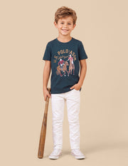 Graphic Brand Printed Regular Fit T-Shirt Teal