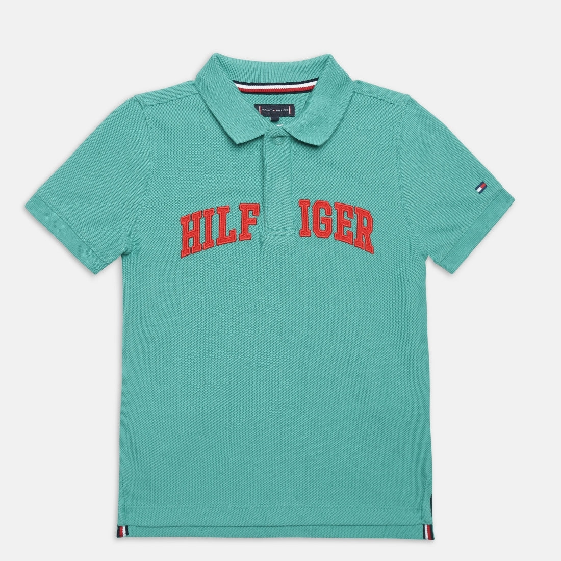 Boys Bahama Green Embroidered Logo Cotton Polo T-Shirt