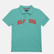 Boys Bahama Green Embroidered Logo Cotton Polo T-Shirt
