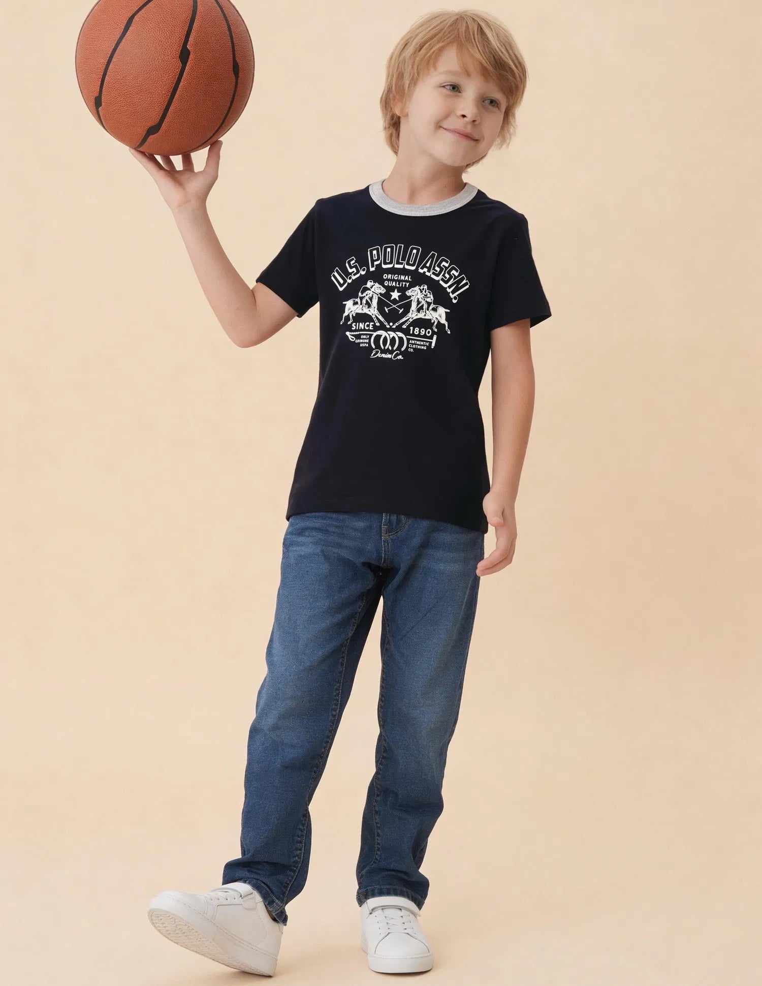 Boys Blue Graphic Printed Cotton T-Shirt – Regular Fit