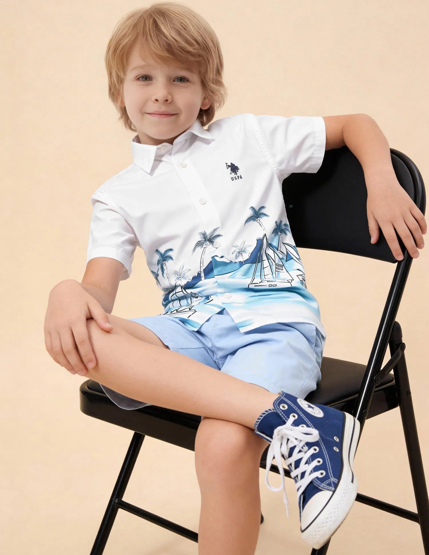 Boys Graphic Printed Cotton Shirt – Regular Fit